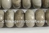 CSL164 15.5 inches 6*10mm 

rondelle sliver leaf jasper beads wholesale