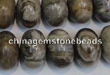 CSL20 15.5 inches 13*20mm rondelle silver leaf jasper beads wholesale