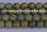 CSL200 15.5 inches 4mm round silver leaf jasper beads wholesale