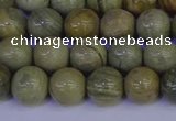 CSL202 15.5 inches 8mm round silver leaf jasper beads wholesale