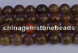 CSL220 15.5 inches 4mm round gold leaf jasper beads wholesale