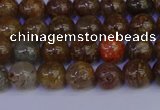 CSL221 15.5 inches 6mm round gold leaf jasper beads wholesale