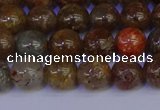 CSL222 15.5 inches 8mm round gold leaf jasper beads wholesale