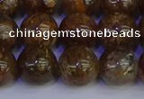 CSL225 15.5 inches 14mm round gold leaf jasper beads wholesale