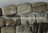 CSL68 15.5 inches 13*18mm rectangle silver leaf jasper beads wholesale