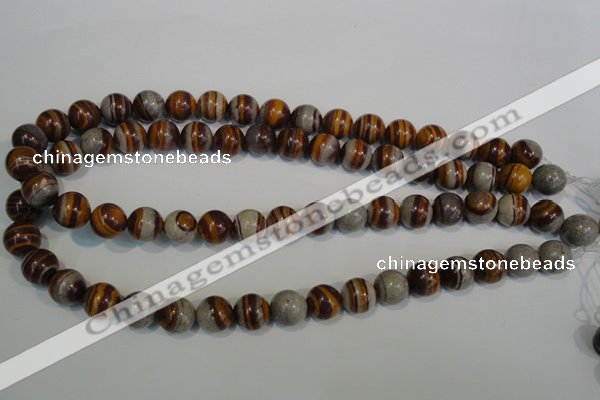 CSL83 15.5 inches 12mm round silver leaf jasper beads wholesale