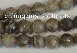 CSL91 15.5 inches 6mm faceted round silver leaf jasper beads wholesale