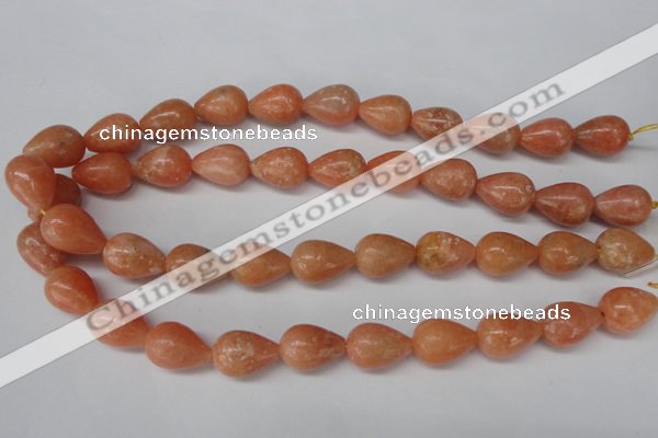 CSM14 15.5 inches 13*18mm teardrop salmon stone beads wholesale