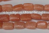 CSM18 15.5 inches 8*12mm rectangle salmon stone beads wholesale