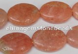 CSM37 15.5 inches 18*24mm oval salmon stone beads wholesale