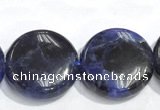 CSO10 15.5 inches A grade 10mm coin sodalite beads wholesale