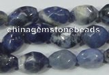 CSO101 15.5 inches 10*14mm faceted nugget sodalite gemstone beads