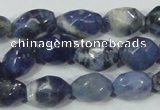 CSO101 15.5 inches 10*14mm faceted nugget sodalite gemstone beads