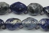 CSO102 15.5 inches 15*20mm faceted nugget sodalite gemstone beads