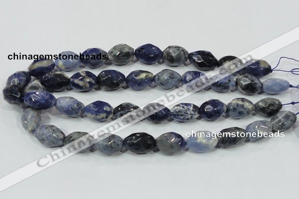 CSO102 15.5 inches 15*20mm faceted nugget sodalite gemstone beads