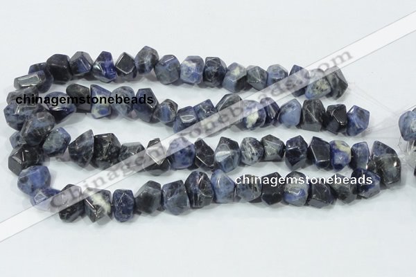 CSO103 15.5 inches 13*18mm faceted nugget sodalite gemstone beads