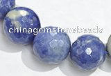 CSO18 8mm faceted round AB grade sodalite beads wholesale