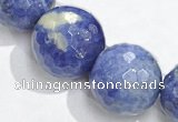 CSO23 AB grade 20mm faceted round sodalite beads wholesale