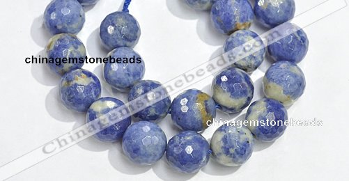 CSO23 AB grade 20mm faceted round sodalite beads wholesale