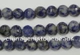 CSO302 15.5 inches 8mm faceted round Brazilian sodalite beads