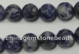 CSO304 15.5 inches 12mm faceted round Brazilian sodalite beads