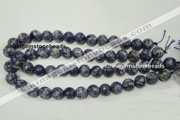 CSO305 15.5 inches 14mm faceted round Brazilian sodalite beads