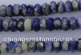 CSO33 15.5 inches 5*10mm faceted rondelle sodalite gemstone beads