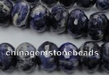 CSO355 15.5 inches 10*16mm faceted rondelle natural sodalite beads