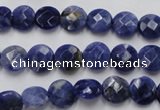 CSO36 15.5 inches 8mm faceted coin sodalite gemstone beads