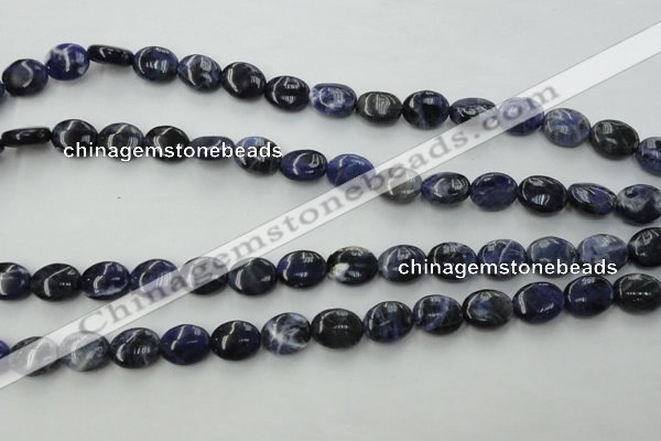 CSO370 15.5 inches 8*10mm oval natural sodalite gemstone beads