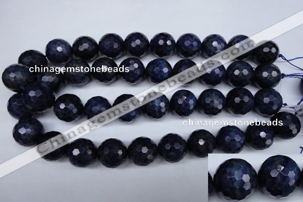 CSO418 15.5 inches 20mm faceted round dyed sodalite gemstone beads