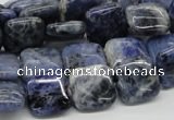 CSO44 15.5 inches 14*14mm square sodalite gemstone beads wholesale