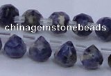 CSO450 Top drilled 7*7mm faceted teardrop sodalite gemstone beads