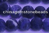 CSO456 15.5 inches 10mm round matte sodalite gemstone beads