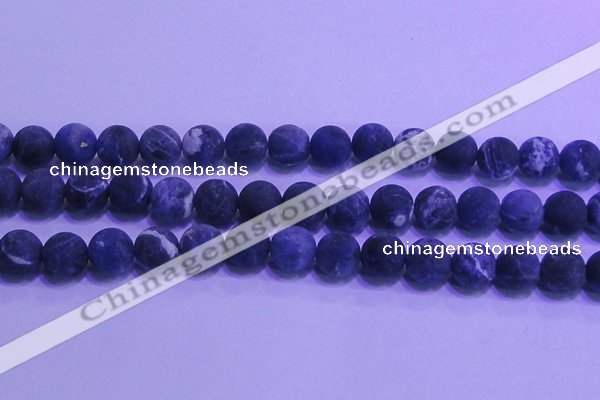 CSO457 15.5 inches 12mm round matte sodalite gemstone beads