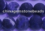 CSO458 15.5 inches 14mm round matte sodalite gemstone beads