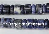 CSO50 15.5 inches 4*12mm & 8*12mm rondelle sodalite gemstone beads