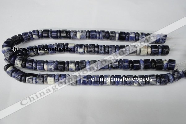 CSO50 15.5 inches 4*12mm & 8*12mm rondelle sodalite gemstone beads