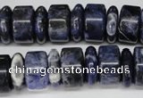 CSO51 15.5 inches 5*16mm & 9*16mm rondelle sodalite gemstone beads