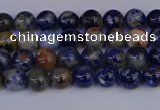 CSO510 15.5 inches 4mm round orange sodalite beads wholesale