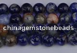 CSO511 15.5 inches 6mm round orange sodalite beads wholesale