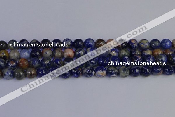 CSO514 15.5 inches 12mm round orange sodalite beads wholesale