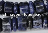 CSO52 15.5 inches 6*18mm & 11*18mm rondelle sodalite gemstone beads