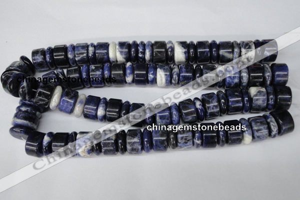 CSO52 15.5 inches 6*18mm & 11*18mm rondelle sodalite gemstone beads