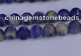 CSO520 15.5 inches 4mm round matte orange sodalite beads wholesale