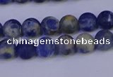 CSO521 15.5 inches 6mm round matte orange sodalite beads wholesale