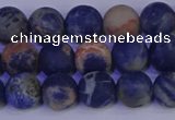 CSO522 15.5 inches 8mm round matte orange sodalite beads wholesale