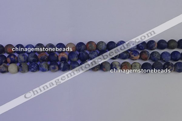CSO522 15.5 inches 8mm round matte orange sodalite beads wholesale