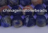 CSO523 15.5 inches 10mm round matte orange sodalite beads wholesale