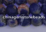 CSO524 15.5 inches 12mm round matte orange sodalite beads wholesale